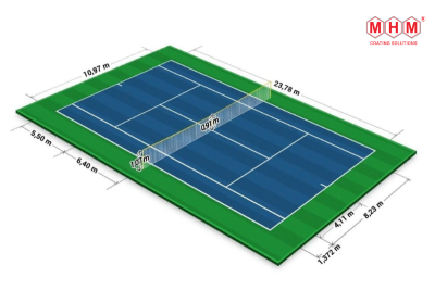 thi công sân Pickleball