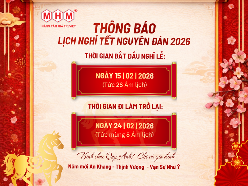 MHM Coatings thông báo lịch nghỉ Tết Nguyên Đán Bính Ngọ 2026