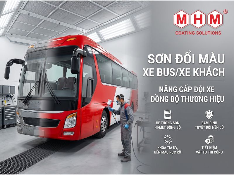 Sơn đổi màu xe bus