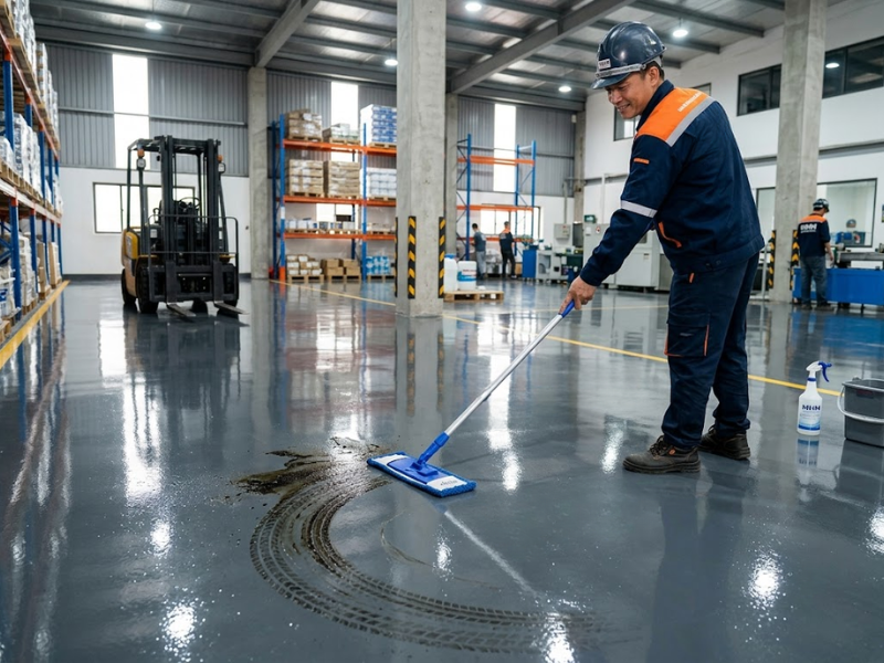 Chấm Dứt Nỗi Lo Bụi Bẩn Và Trơn Trượt Nhà Xưởng Với Sơn Sàn Epoxy Từ MHM