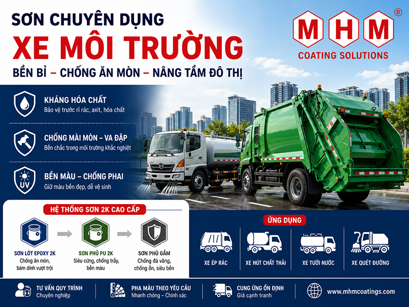 Giải Pháp Sơn Phủ Tối Ưu Cho Xe Môi Trường Chuyên Dụng