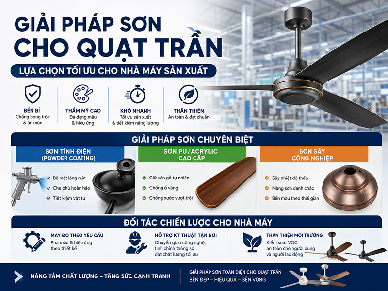 Giải pháp sơn cho quạt trần