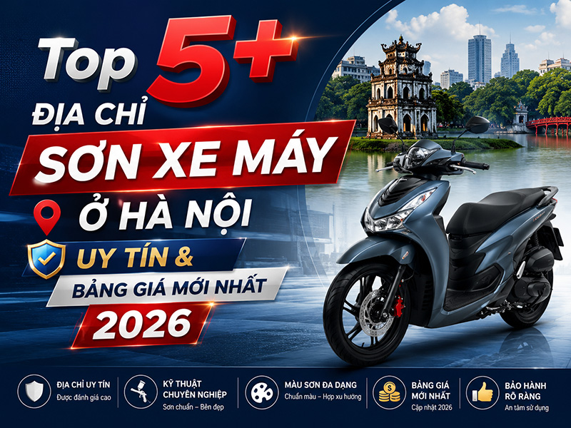 Top 5 địa chỉ sơn xe máy