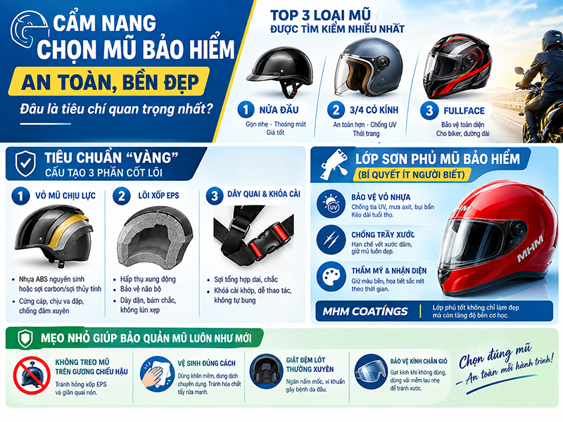 Cẩm nang chọn mũ bảo hiểm